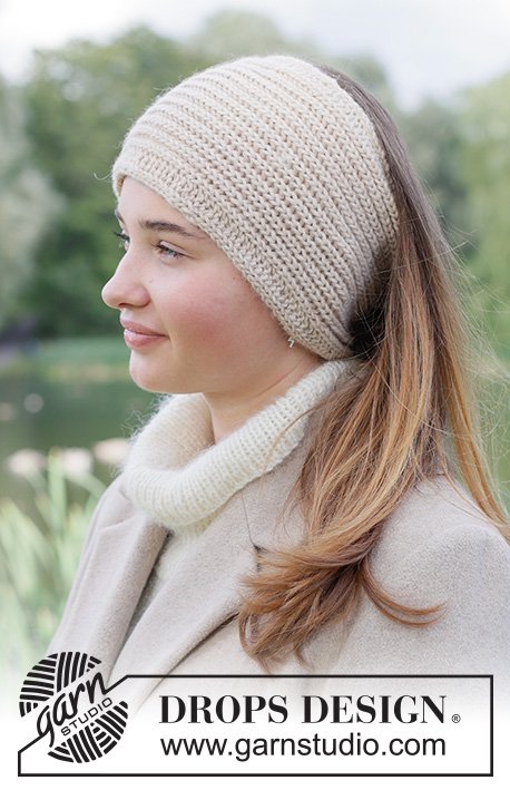 Zestaw na wzór Drops Ivory Turn Headband 4