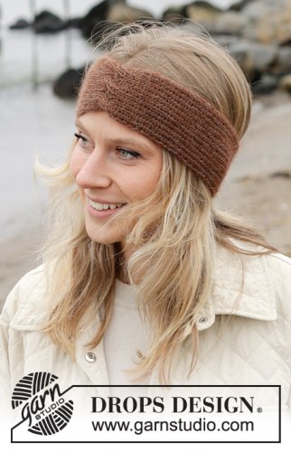 Zestaw na wzór Drops Autumn's Hush Headband 2