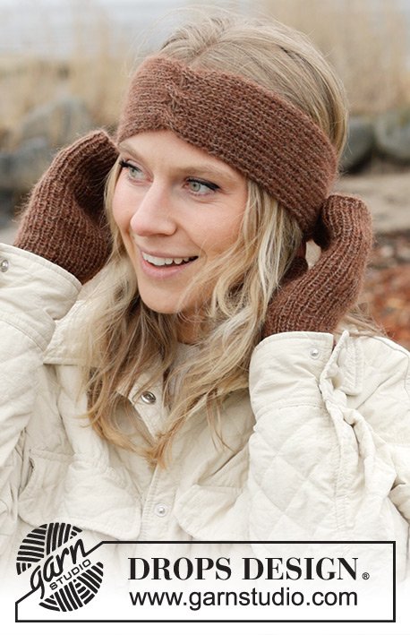Zestaw na wzór Drops Autumn's Hush Headband 3