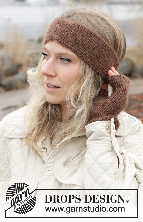 Zestaw na wzór Drops Autumn's Hush Headband 4