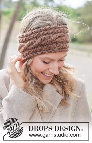 Zestaw na wzór Drops Toffee Twist Headband 1
