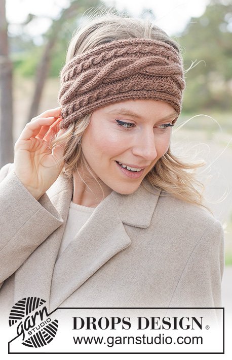 Zestaw na wzór Drops Toffee Twist Headband 2