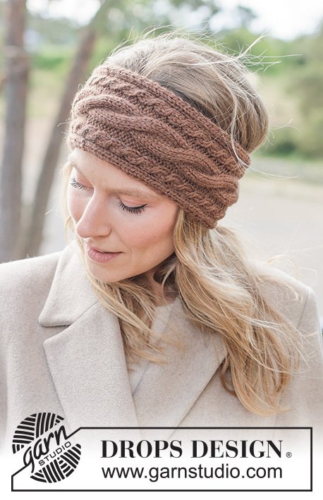 Zestaw na wzór Drops Toffee Twist Headband 3
