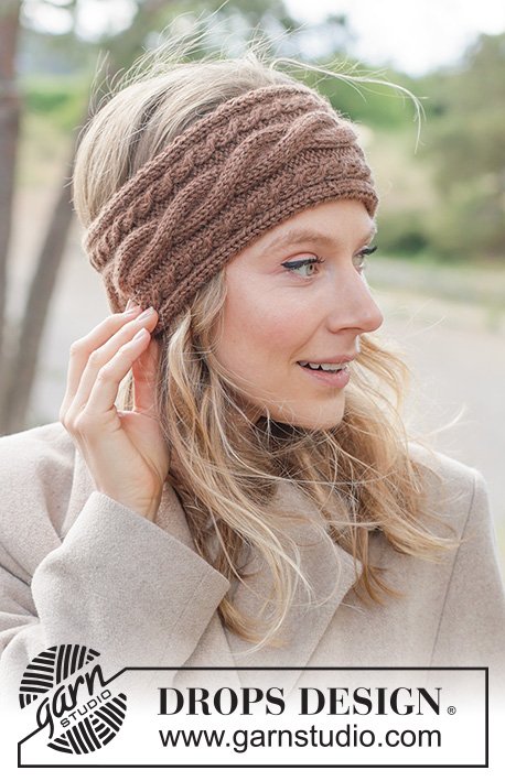 Zestaw na wzór Drops Toffee Twist Headband 4