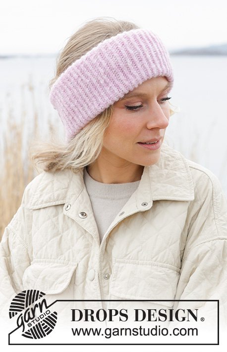 Zestaw na wzór Drops Blushing Ivy Headband 1