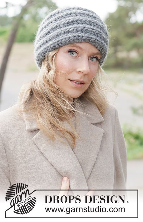 Zestaw na wzór Drops Pebble Patch Headband 3