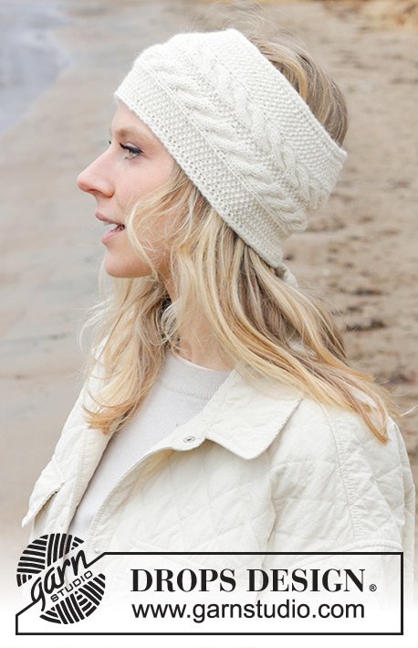 Zestaw na wzór Drops Double Twist Headband 3