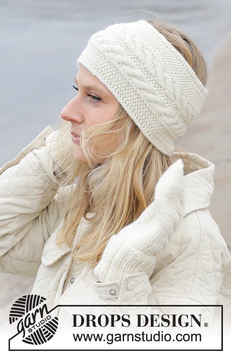 Zestaw na wzór Drops Double Twist Headband 4