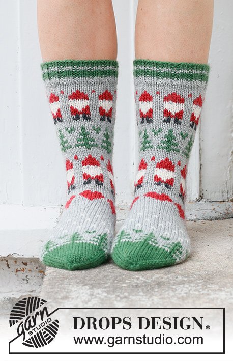 Zestaw na wzór Drops Christmas Time Socks 1
