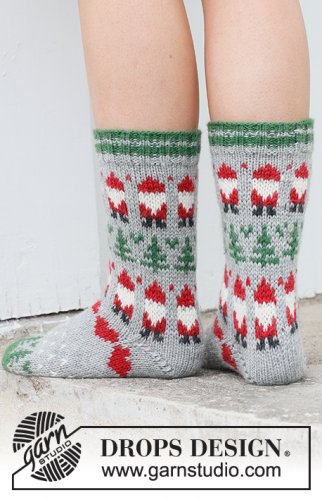 Zestaw na wzór Drops Christmas Time Socks 2