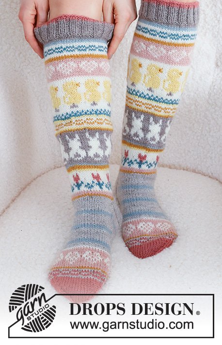 Zestaw na wzór Drops Easter Dance Socks 1