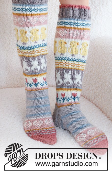 Zestaw na wzór Drops Easter Dance Socks 2