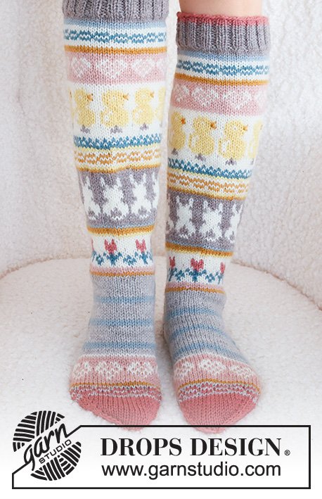 Zestaw na wzór Drops Easter Dance Socks 3