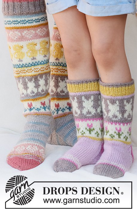 Zestaw na wzór Drops Easter Dance Socks 5