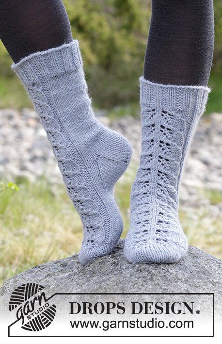 Zestaw na wzór Drops Lace Warmers 1