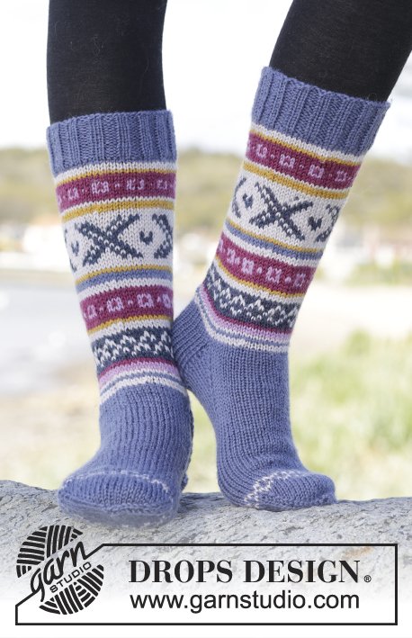 Zestaw na wzór Drops Moon Valley Socks 1