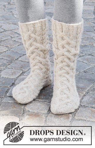 Zestaw na wzór Drops Cable City Socks 2