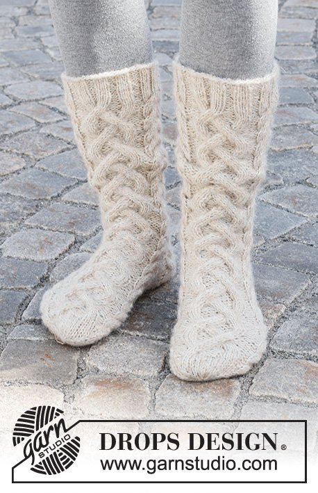 Zestaw na wzór Drops Cable City Socks 2