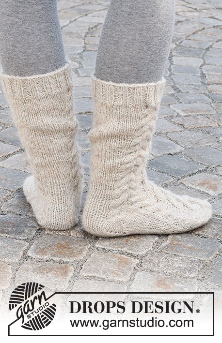 Zestaw na wzór Drops Cable City Socks 5