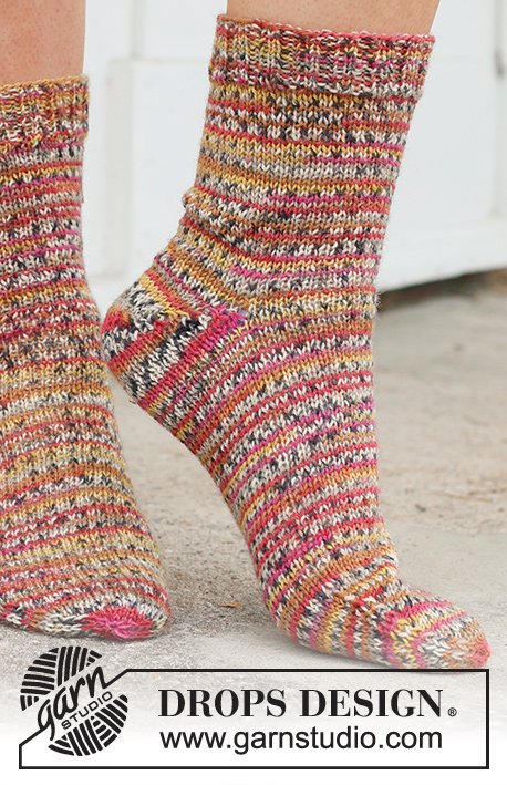 Zestaw na wzór Drops Dragon Fruit Socks 3