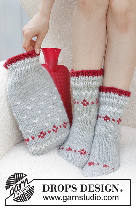 Zestaw na wzór Drops Christmas Sparkle Socks 1