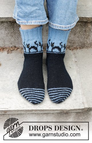 Zestaw na wzór Drops Spooky Evening Socks 1