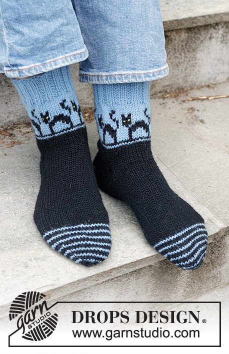 Zestaw na wzór Drops Spooky Evening Socks 2