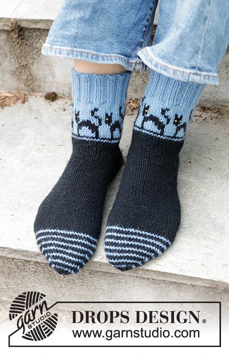 Zestaw na wzór Drops Spooky Evening Socks 3