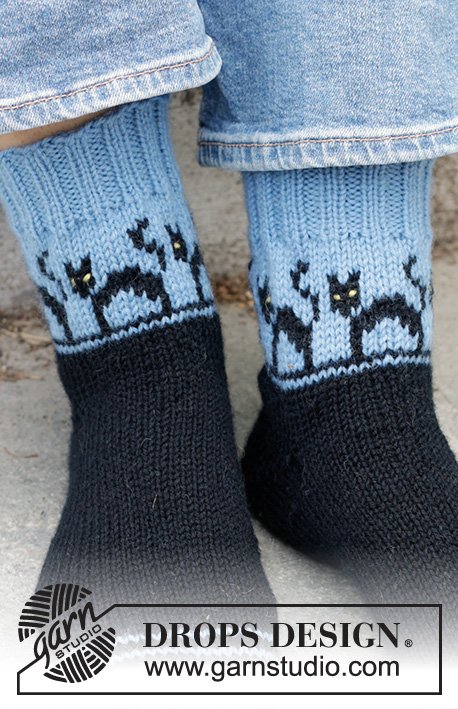 Zestaw na wzór Drops Spooky Evening Socks 4