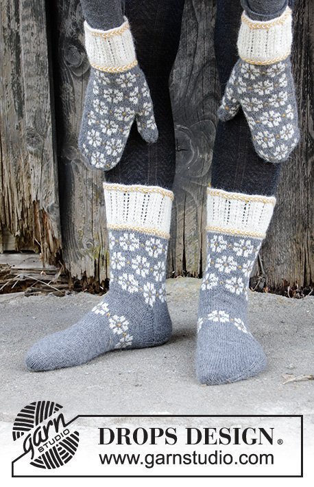 Zestaw na wzór Drops Winter Daisies 1