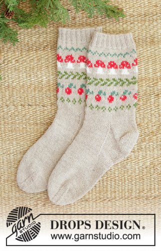 Zestaw na wzór Drops Mushroom Season Socks 2