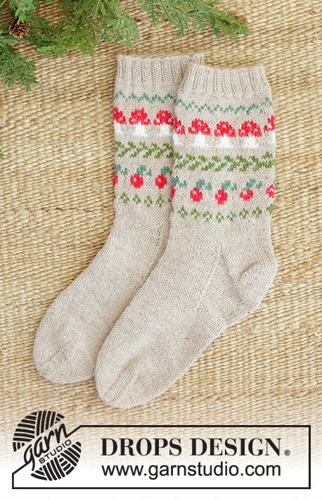 Zestaw na wzór Drops Mushroom Season Socks 2