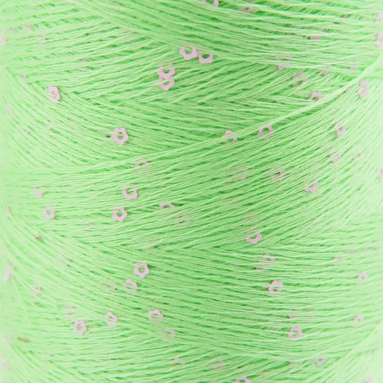 Nić z cekinami Rico Design Make It Blumchen 008 kolor zielony