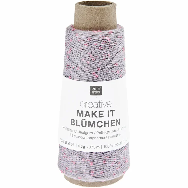 Nić z cekinami Rico Design Make It Blumchen 011 kolor lawenda