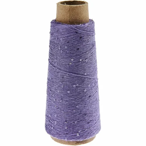 Nić z cekinami Rico Design Make It Blumchen 018 kolor fiolet