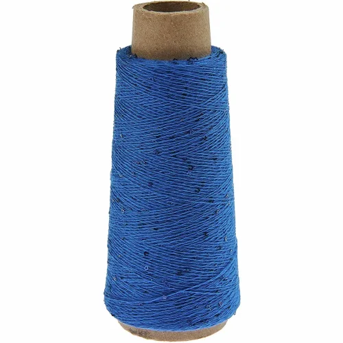 Nić z cekinami Rico Design Make It Blumchen 020 kolor niebieski