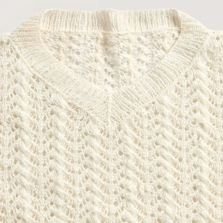 Rico Design Cotton Merino Lace Solid 001 cream