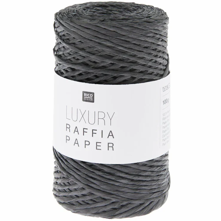 Rico Design Raffia Paper 008 czarny