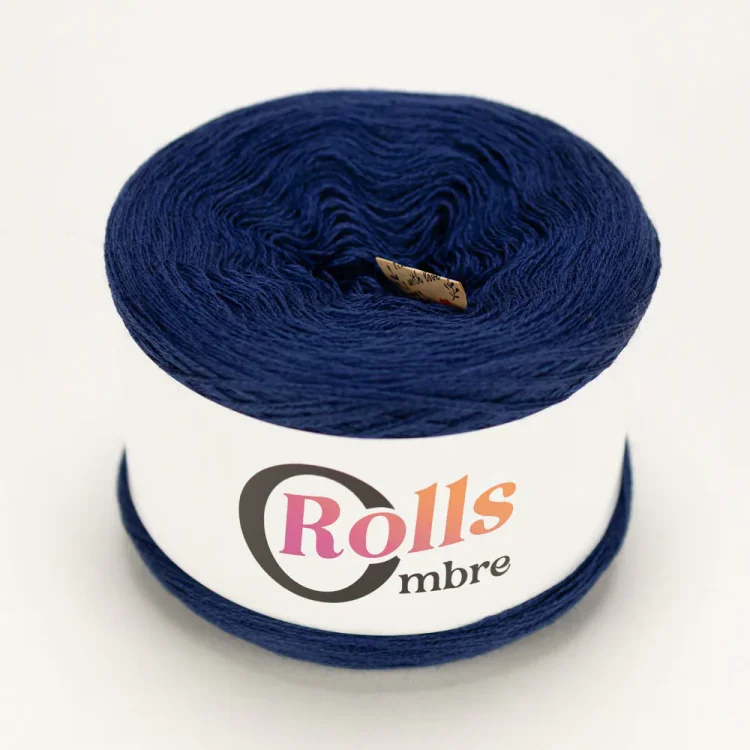 Ombre Rolls Merino atramentowy niebieski