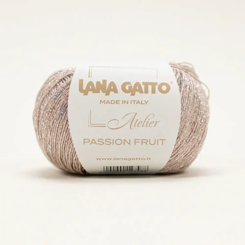 Lana Gatto Passion Fruit 31240 – beżowo-różowa włóczka z metalicznym połyskiem 50 g