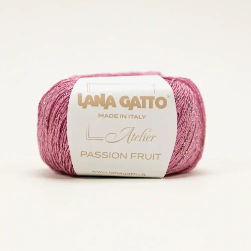 Lana Gatto Passion Fruit 31241 - różowa włóczka z metalicznym połyskiem 50 g