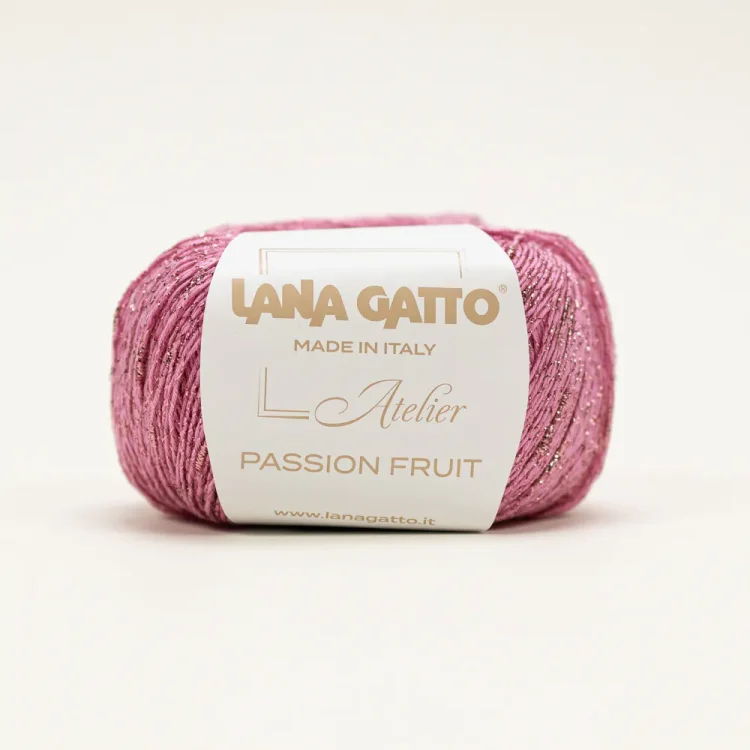 Lana Gatto Passion Fruit 31241 - różowa włóczka z metalicznym połyskiem 50 g
