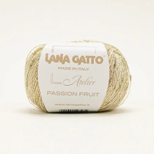 Lana Gatto Passion Fruit 31242 - kremowo-złota włóczka z metalicznym połyskiem 50 g