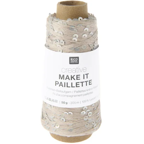 Rico Design Make It Paillette 001 srebrny