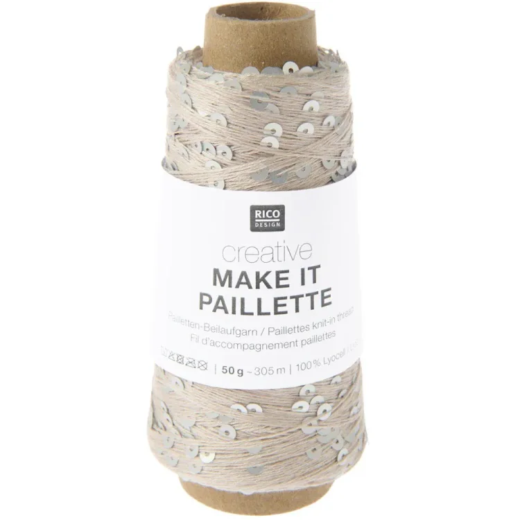 Rico Design Make It Paillette 001 srebrny