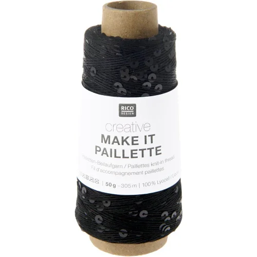 Rico Design Make It Paillette 006 czarny mat