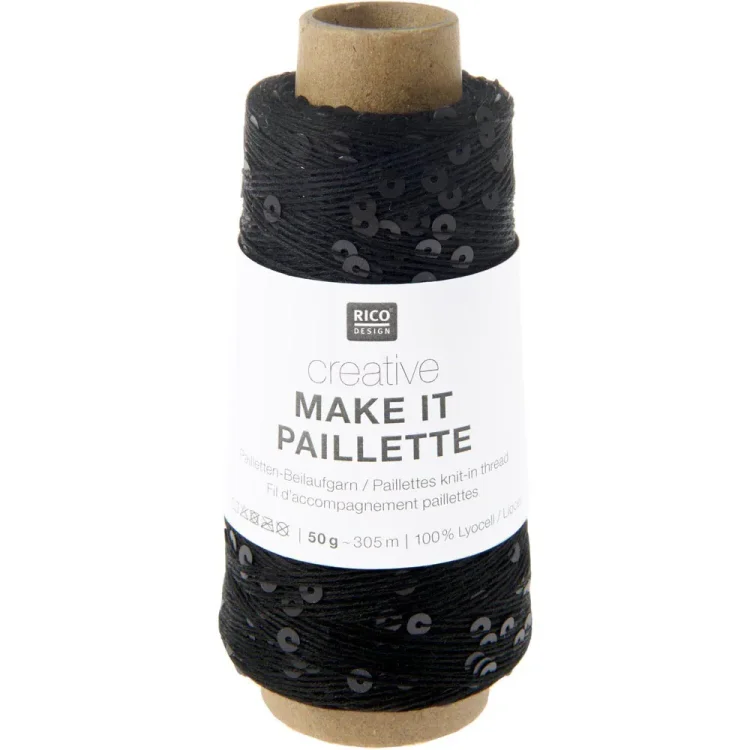Rico Design Make It Paillette 006 czarny mat