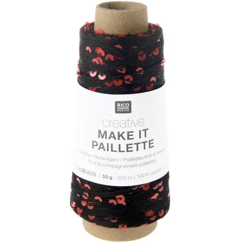Rico Design Make It Paillette 007 czarny neon