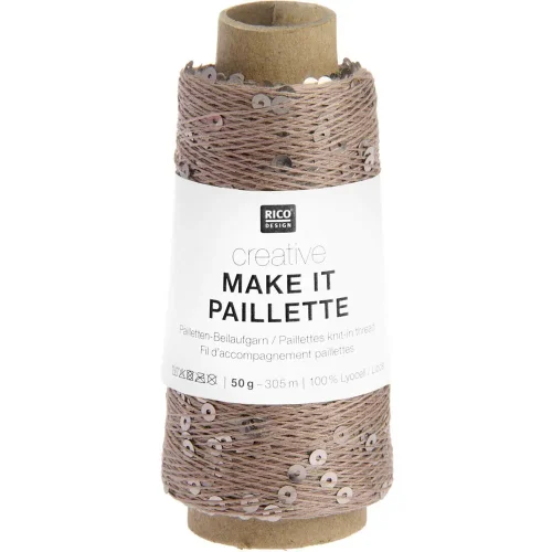 Rico Design Make It Paillette 009 brąz