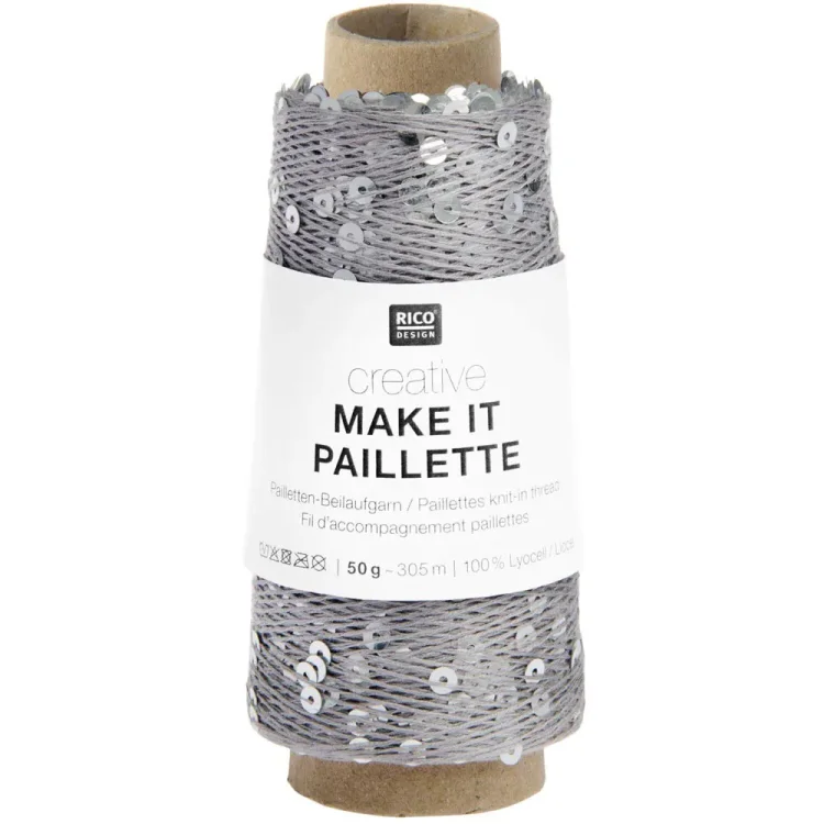 Rico Design Make It Paillette 010 szary